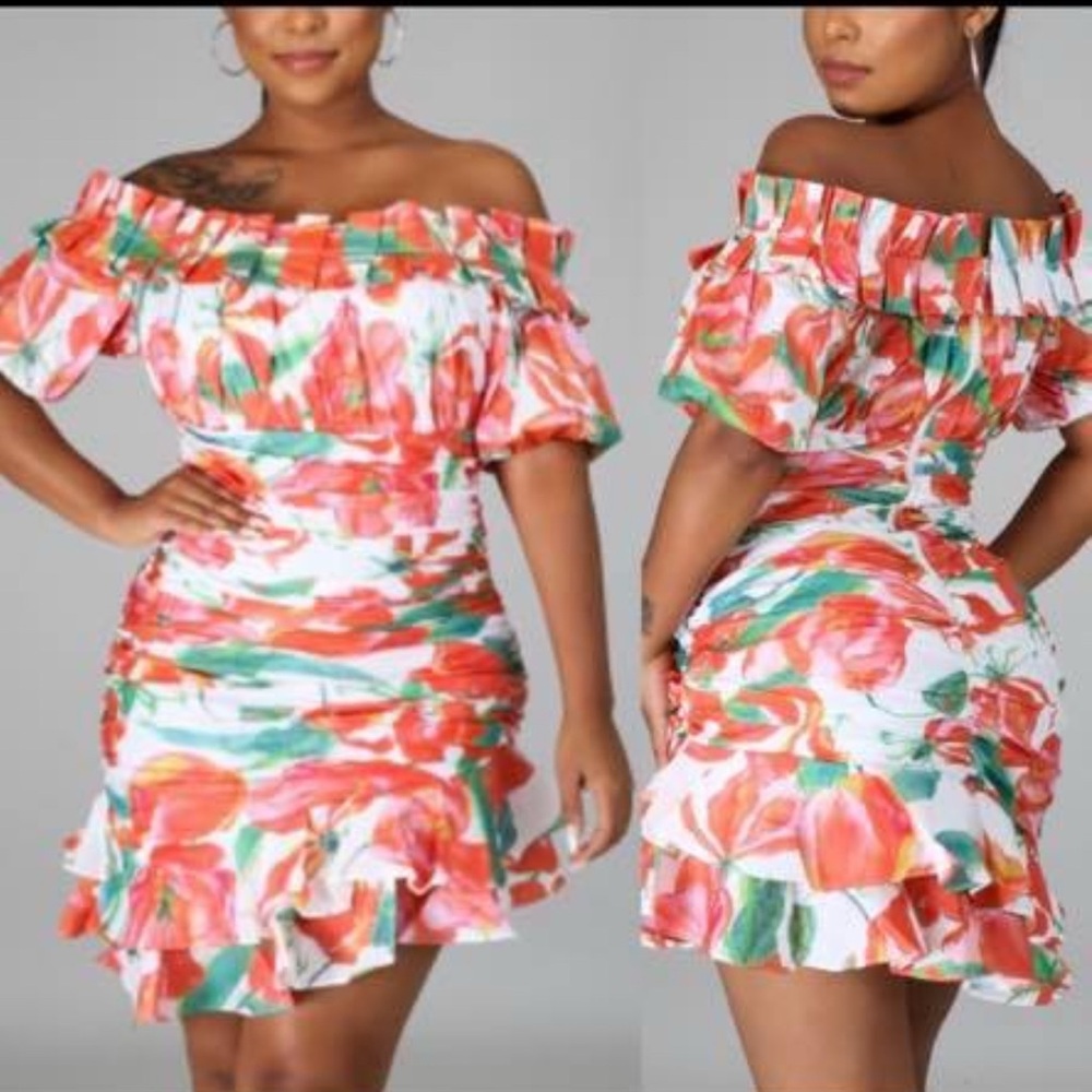 Floral Off-Shoulder Dress